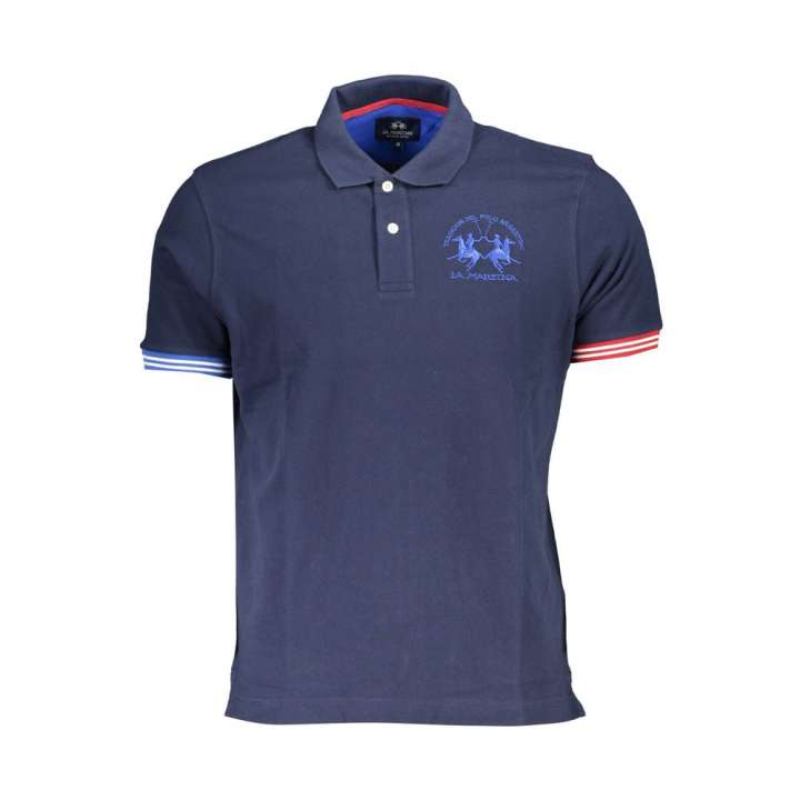 Priser på La Martina Elegant Blue Contrast Detail Polo Shirt