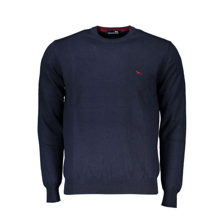 Priser på Harmont & Blaine Crew Neck Embroidered Blue Sweater