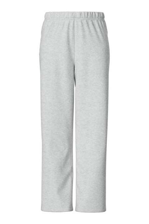 Priser på Pieces - Bukser - PC Chilli Hw Wide Sweat Pants - Light Grey Melange