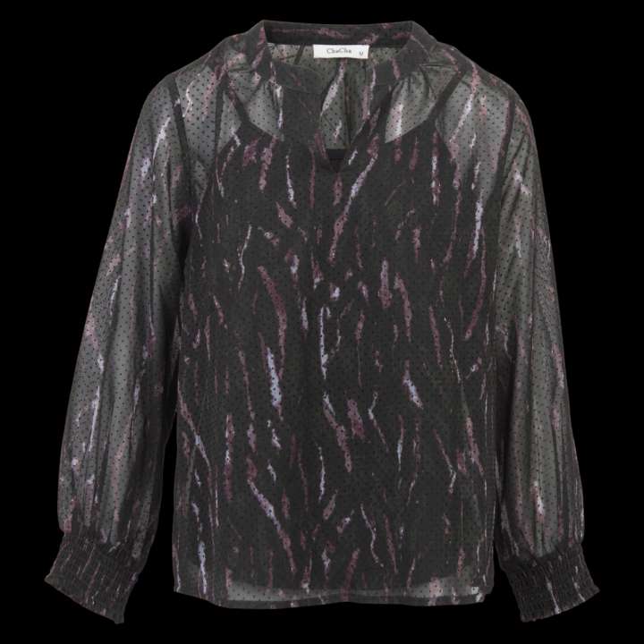 Priser på ChaCha Dame Bluse - Black print - XL