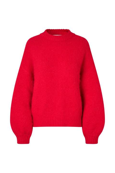 Priser på A-View - Strik - Patrisia Solid Knit Pullover - Red