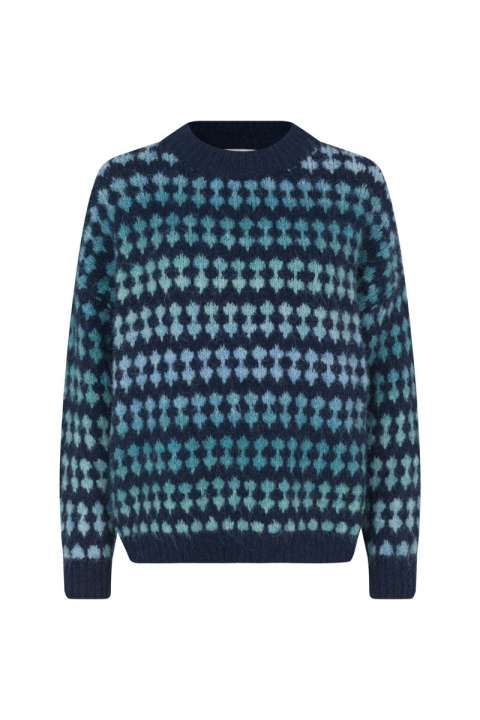 Priser på A-View - Strik - Patrisia Knit Pullover - Blue/navy