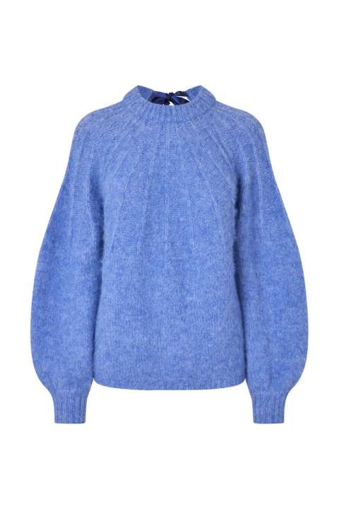 Priser på A-View - Strik - Patrisia Bow Knit Pullover - Blue