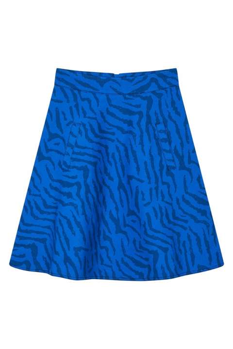 Priser på Mads Nørgaard - Nederdel - Sketch Denim Stelly Skirt - Denim Zebra Aop/Olympian Blue