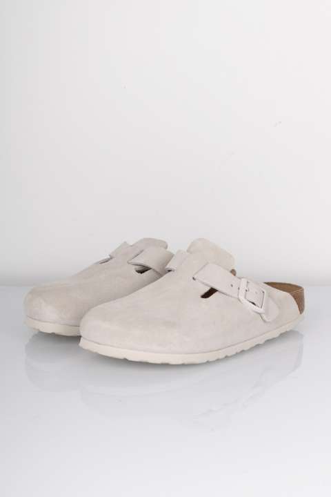 Priser på Birkenstock - Sandal - Boston Suede Leather - Antique White