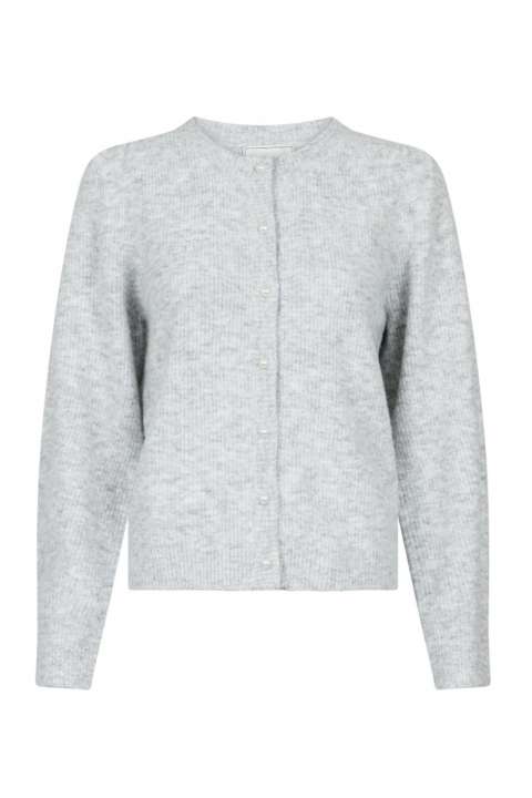 Priser på Neo Noir - Cardigan - Nuna Knit Cardigan - Light Grey Melange