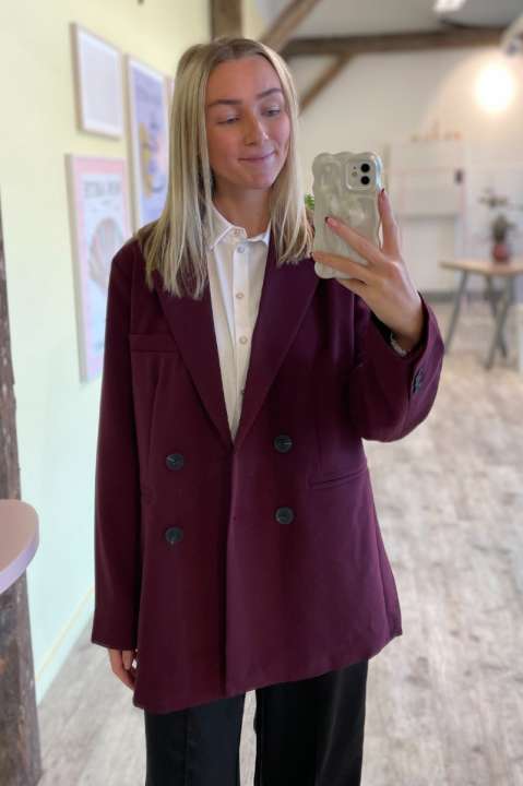 Priser på Y.A.S - Blazer - Yas - Likka Ls Oversized Blazer - Winetasting