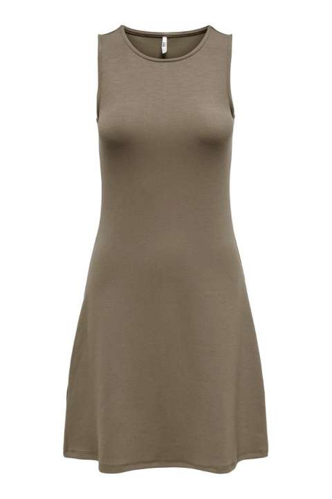 Priser på JDY - Kjole - JDY Alanis S/L Mini Dress Jrs Exp - Walnut