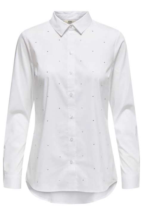 Priser på JDY - Skjorte - Jdy Mio L/S Studs Shirt - White