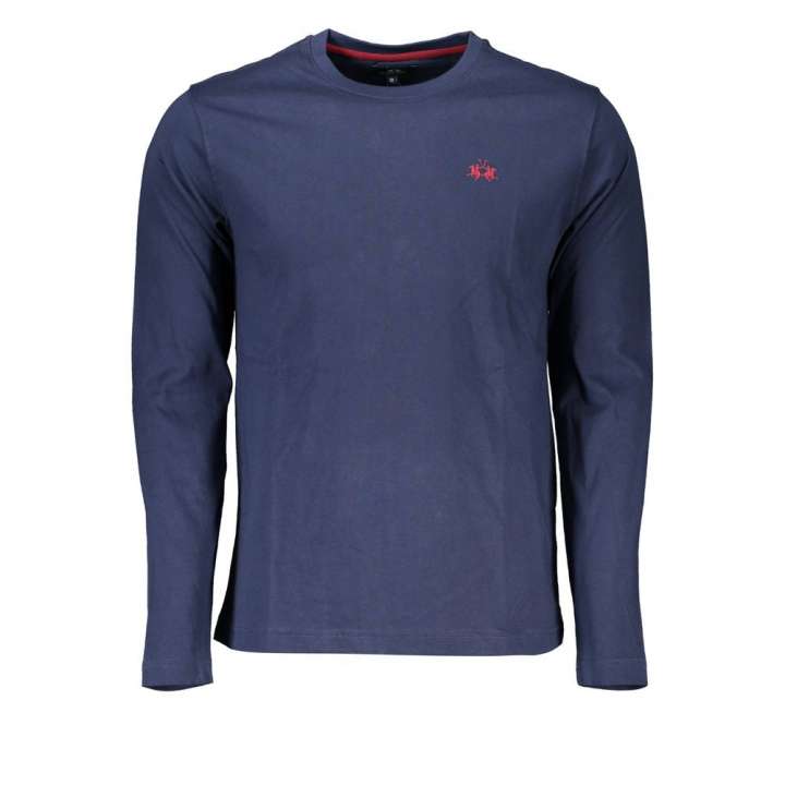 Priser på La Martina Regal Blue Crew Neck Embroidered Tee