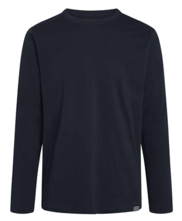 Priser på Mads Nørgaard Langærmet T-shirt Thor Organic Navy-3x-large