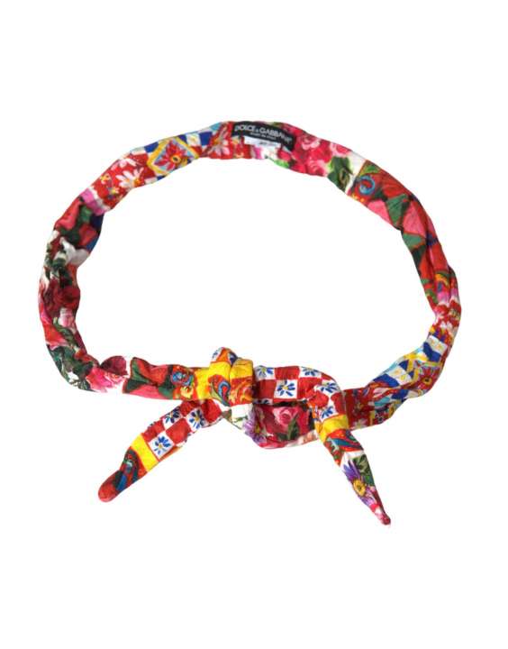 Priser på Dolce & Gabbana Multicolor Carretto Print Waist Belt