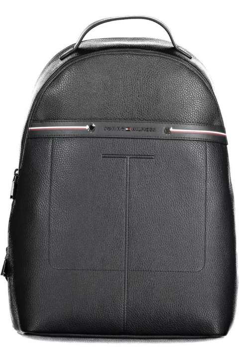 Priser på Tommy Hilfiger Classic Black Urban Backpack with Contrast Details