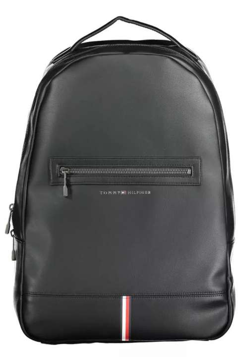 Priser på Tommy Hilfiger Sleek Black Contrasting Detail Backpack