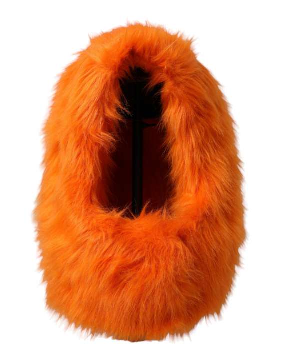 Priser på Dolce & Gabbana Orange Faux Fur Whole Head Wrap Hat