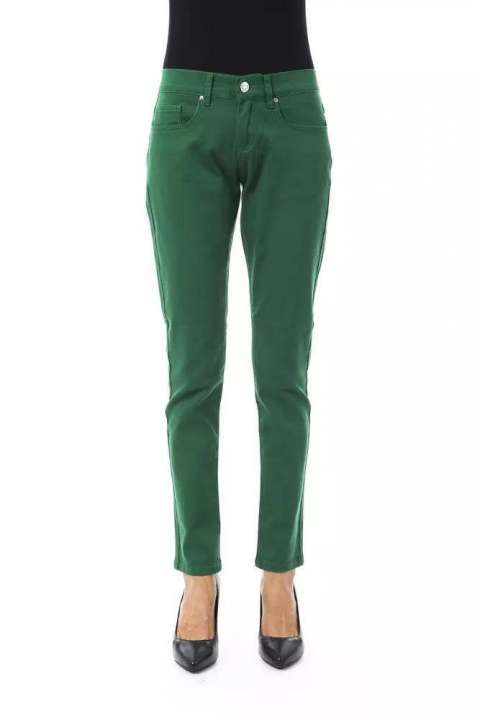 Priser på BYBLOS Chic Green Slim Fit Cotton Pants