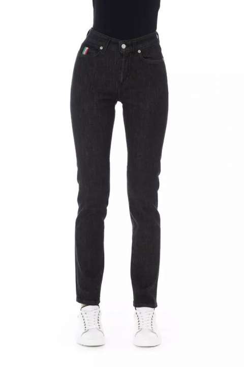 Priser på Baldinini Trend Chic Tricolor Accent Black Jeans