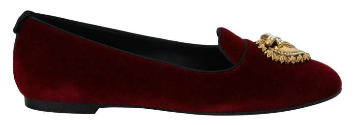 Priser på Dolce & Gabbana Bordeaux Velvet Devotion Loafers