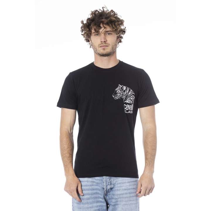 Priser på Cavalli Class Black Cotton T-Shirt