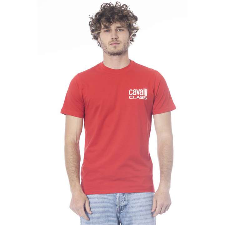 Priser på Cavalli Class Red Cotton T-Shirt