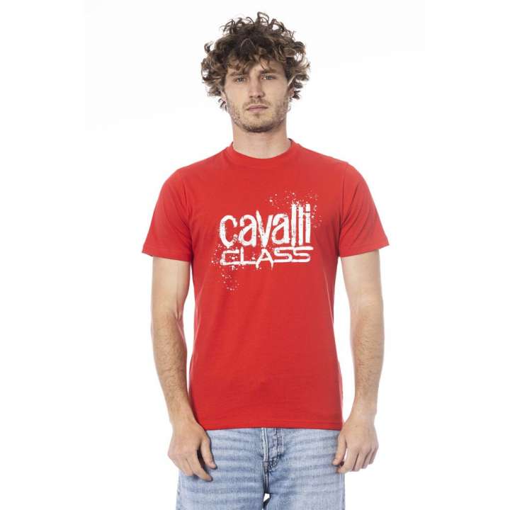 Priser på Cavalli Class Red Cotton T-Shirt