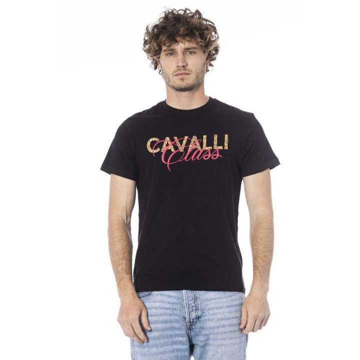 Priser på Cavalli Class Black Cotton T-Shirt