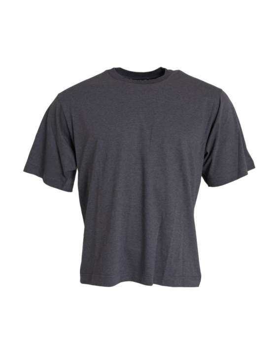 Priser på Dolce & Gabbana Gray Cotton Round Neck Short Sleeve T-shirt