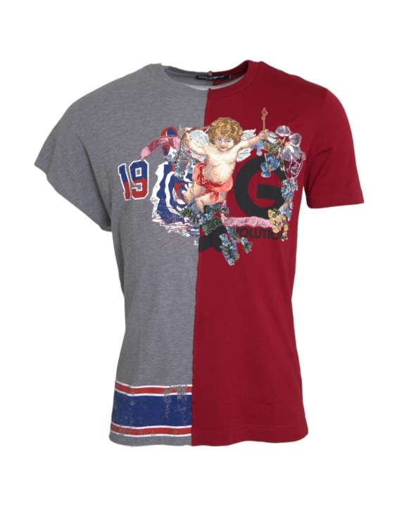 Priser på Dolce & Gabbana Multicolor Graphic Short Sleeve T-shirt