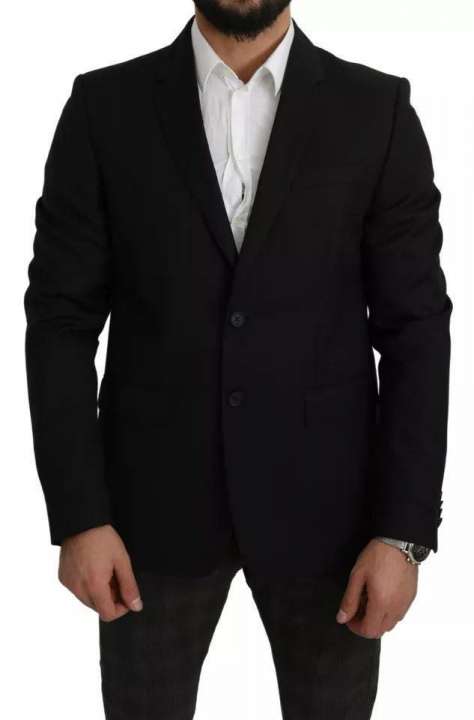 Priser på Dolce & Gabbana Black Wool Slim Fit Notch Jacket Blazer