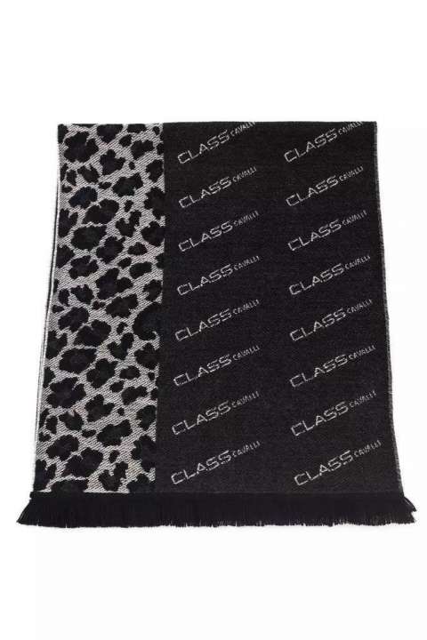 Priser på Cavalli Class Black Wool Herre Scarf