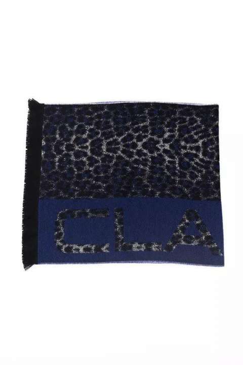 Priser på Cavalli Class Blue Wool Herre Scarf