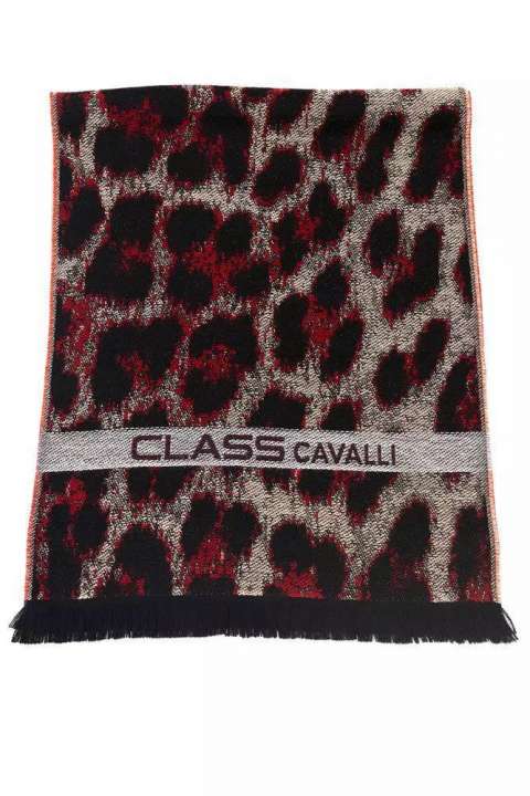 Priser på Cavalli Class Burgundy Wool Herre Scarf