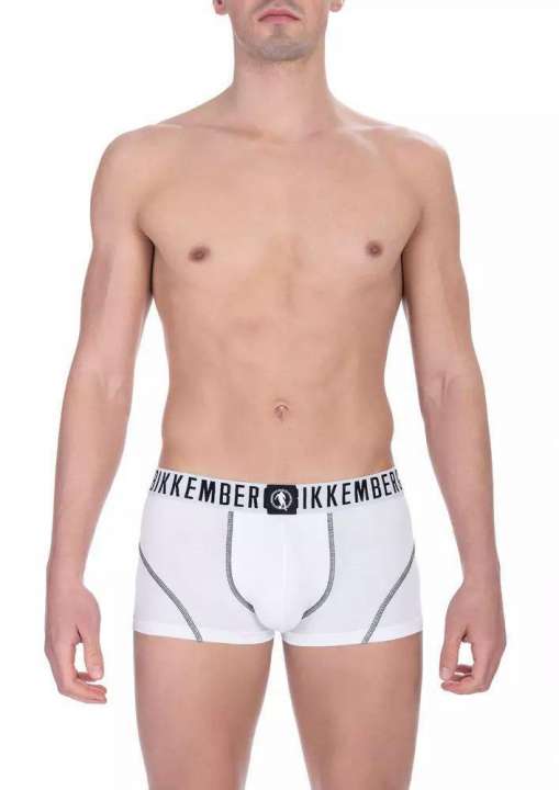 Priser på Bikkembergs White Cotton Herre Trunk Underwear