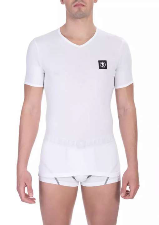 Priser på Bikkembergs White Cotton Herre T-Shirt