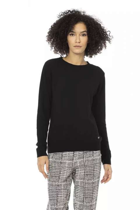 Priser på Baldinini Trend Black Wool Dame Sweater