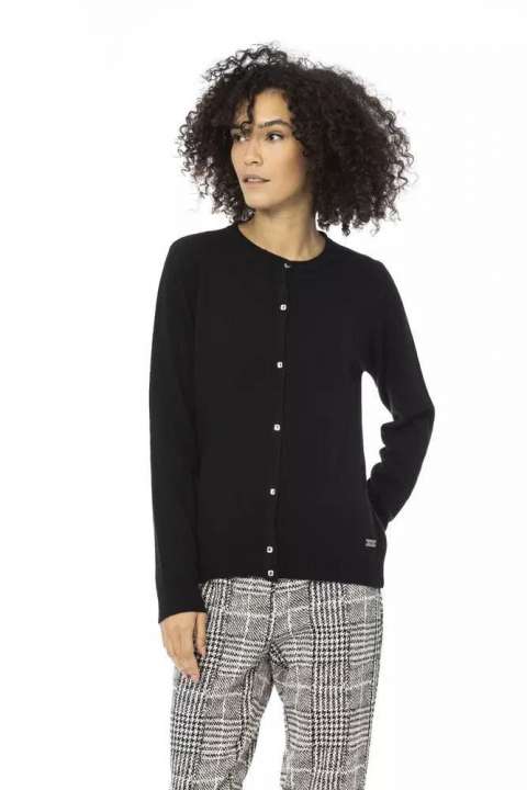 Priser på Baldinini Trend Black Wool Dame Sweater