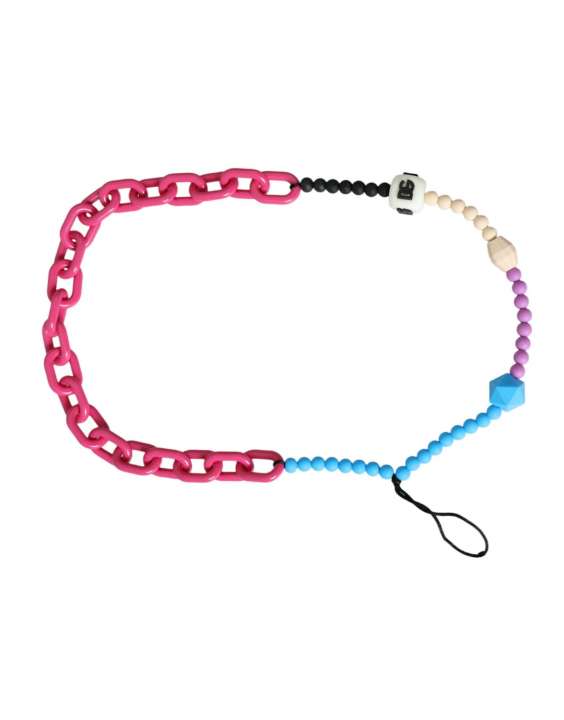 Priser på Dolce & Gabbana Multicolor Beaded Chain Logo Charm Necklace