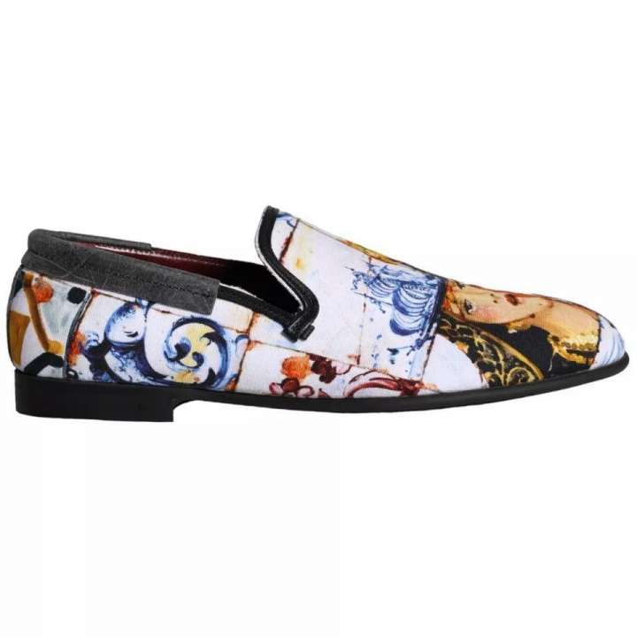 Priser på Dolce & Gabbana Multicolor Madonna Majolica Amalfi Herre Loafers Sko