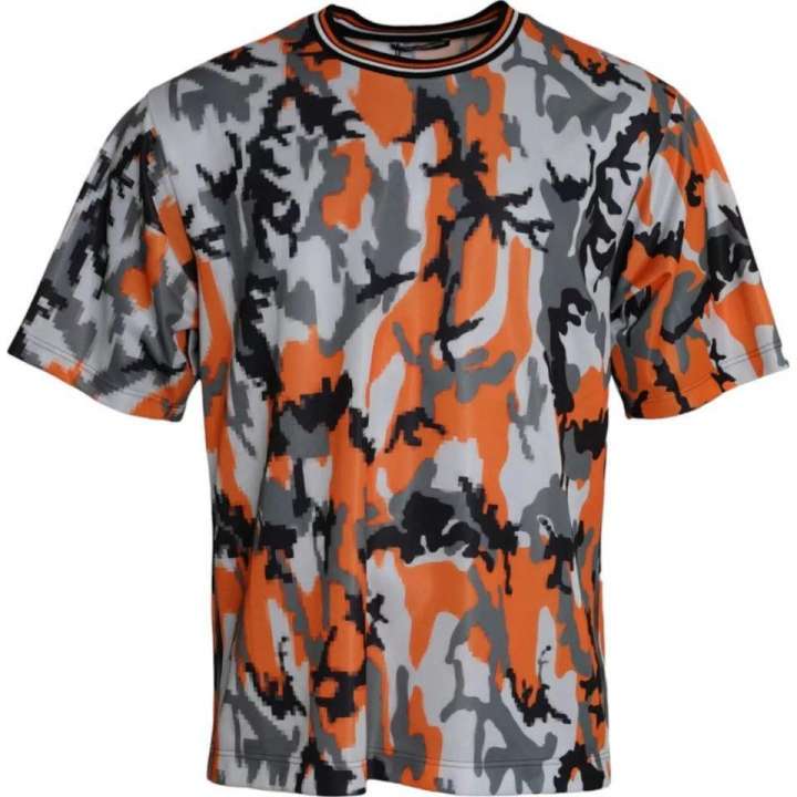 Priser på Dolce & Gabbana Multicolor Camouflage Cotton Crew Neck Herre T-shirt