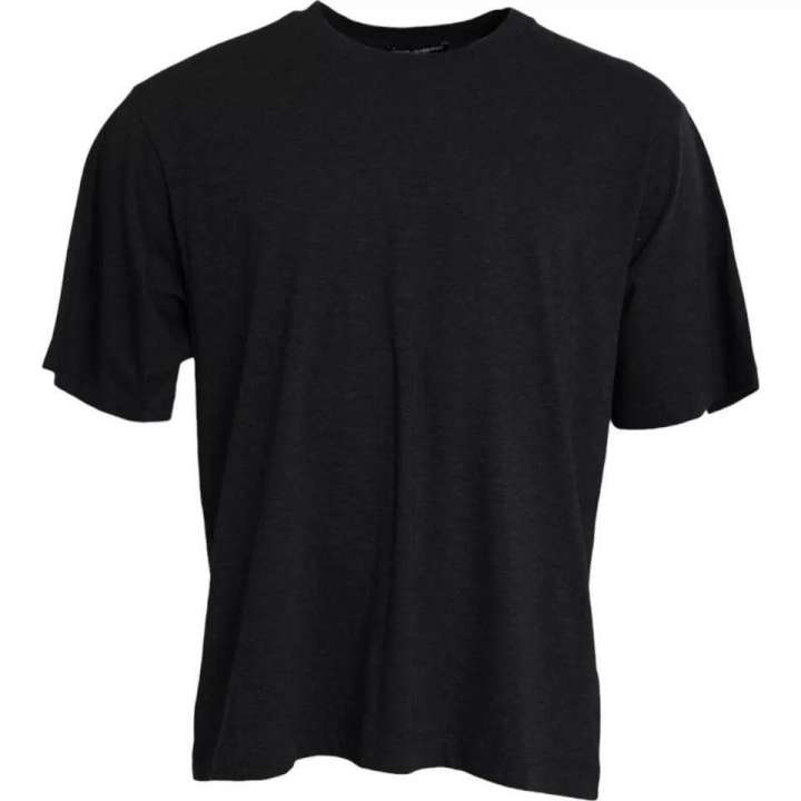 Priser på Dolce & Gabbana Black Cotton Crew Neck Short Sleeves T-shirt