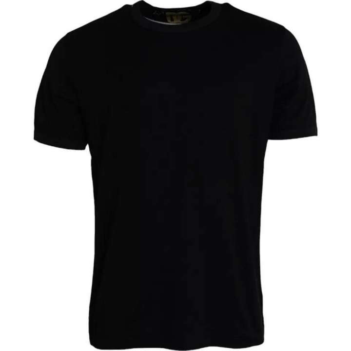 Priser på Dolce & Gabbana Black Cotton Round Neck Short Sleeves Herre T-shirt