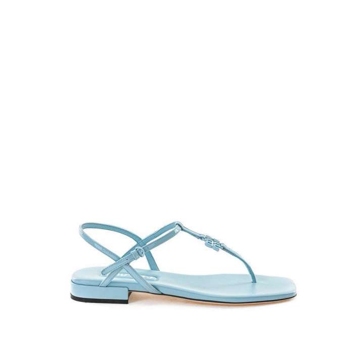 Priser på Miu Miu Light Blue Vernice Sandal