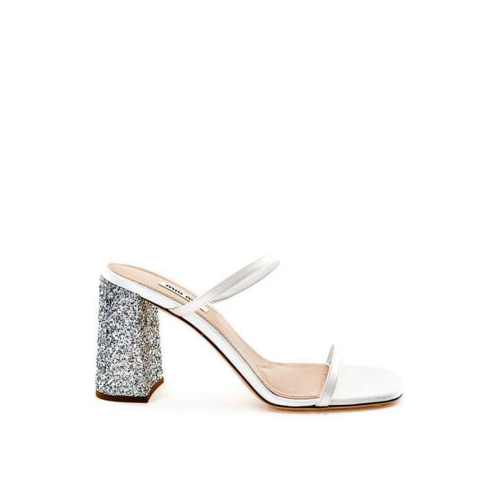 Priser på Miu Miu White Silk Sandal