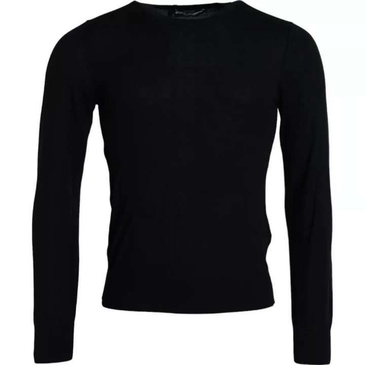 Priser på Dolce & Gabbana Black Cashmere Crew Neck Pullover Sweater