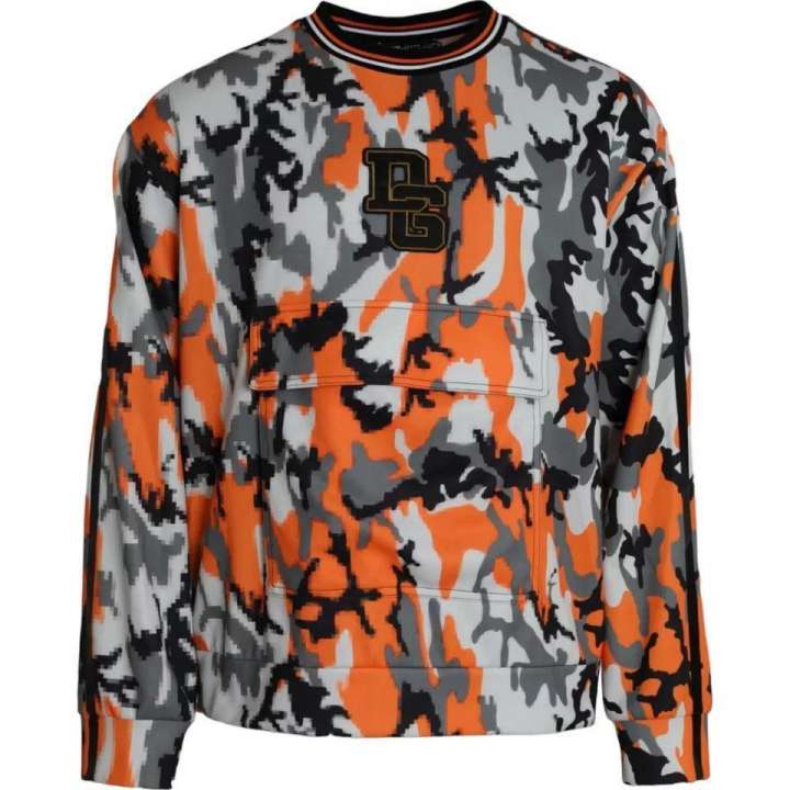 Priser på Dolce & Gabbana Multicolor Camouflage Crew Neck Pullover Sweater