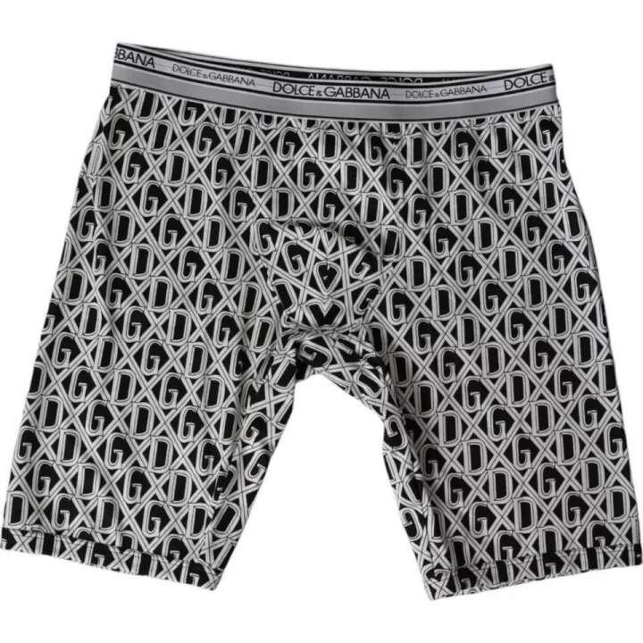 Priser på Dolce & Gabbana Black White DG Logo Cotton Stretch Cycling Underwear Herre