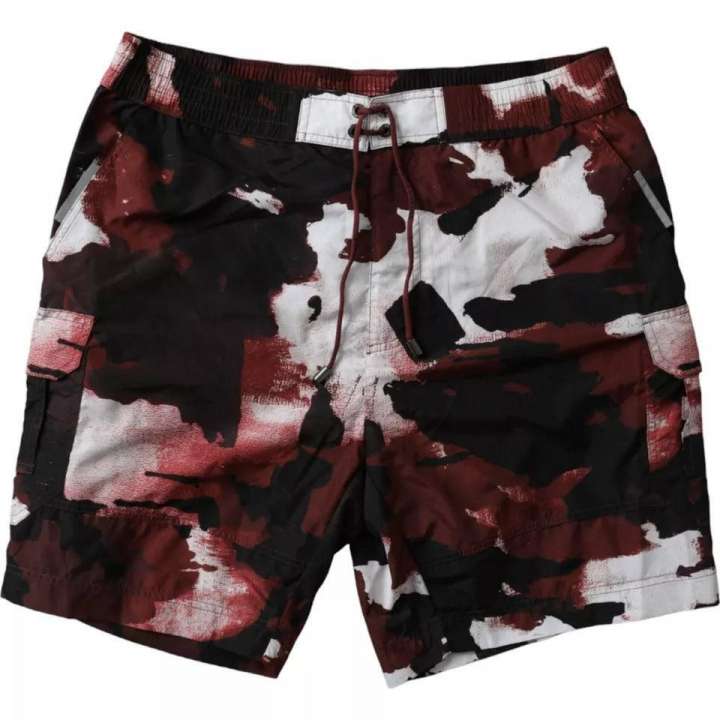 Priser på Dolce & Gabbana Multicolor Camouflage DG Logo Beachwear Shorts Swimwear