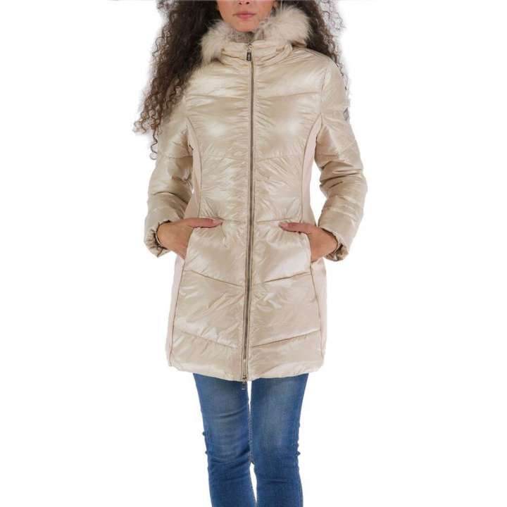 Priser på Yes Zee Chic Beige Padded Hooded Jacket