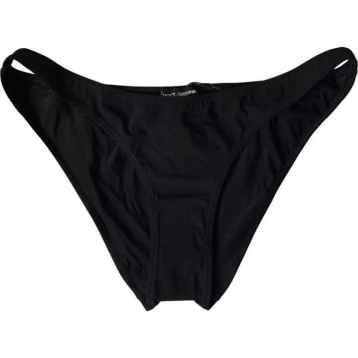 Priser på Dolce & Gabbana Black Nylon Swimwear Beachwear Bottom Bikini