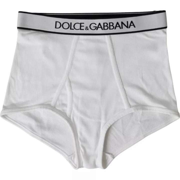 Priser på Dolce & Gabbana White Cotton Stretch Branded Logo Underwear